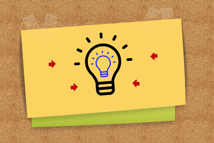 "Idea" on sticky note